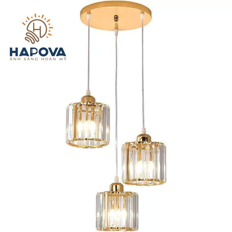 Bộ 03 Đèn thả trần trang trí pha lê HAPOVA DT 9575/3