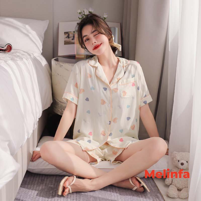 Bộ đồ ngủ Pijamas, bộ mặc nhà nữ cộc tay, quần short chất vải cotton lụa tự nhiên thoáng mát nhiều màu mã VABD0175