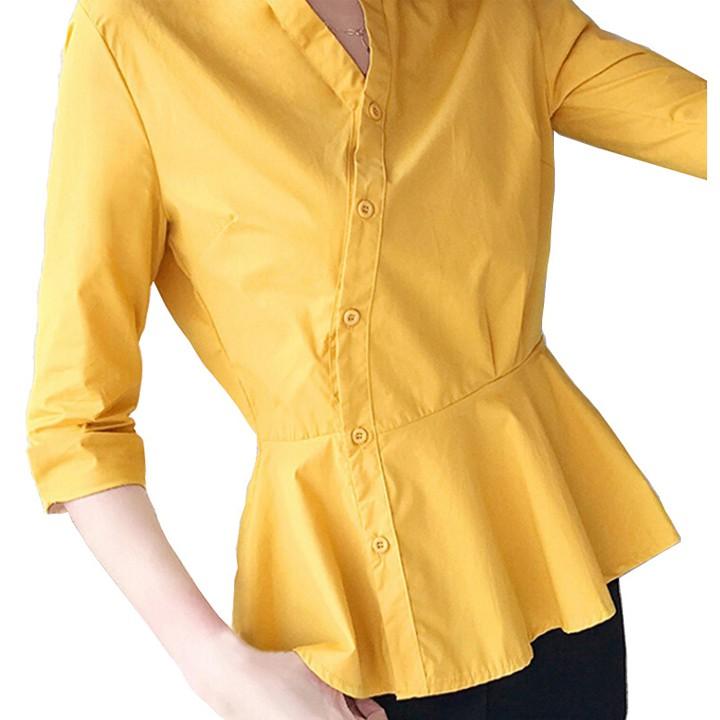 Áo sơ mi cổ lọ tay lỡ phong cách Hàn Quốc sang trọng