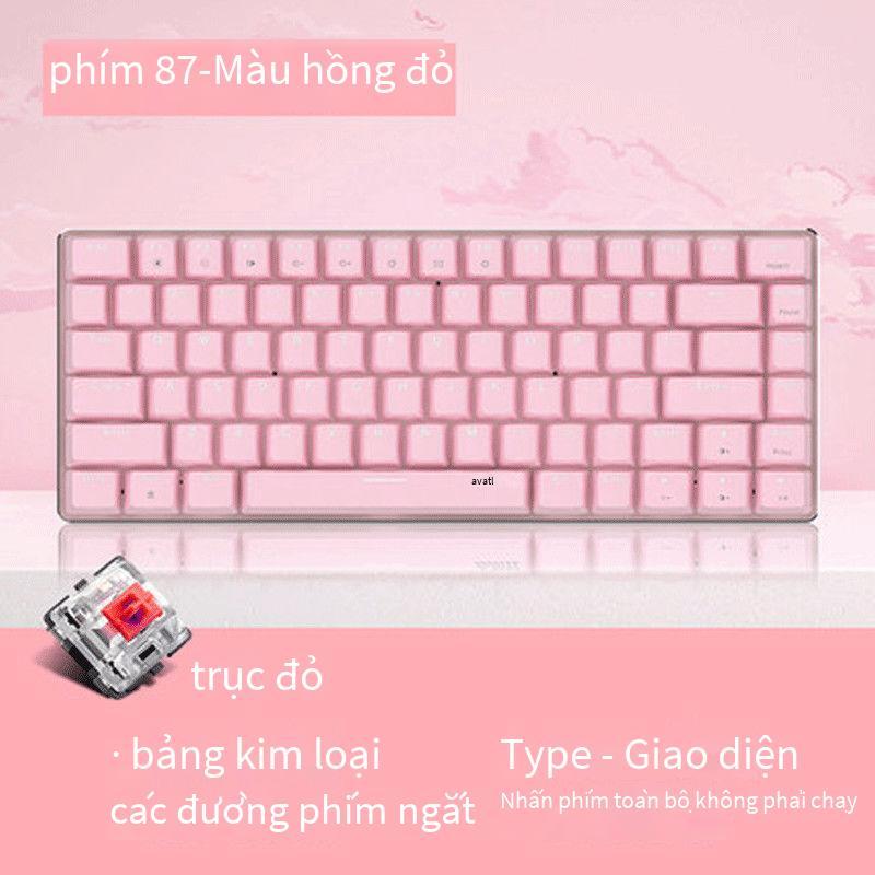 Đặc Biệt Đen Hầu Tước AK33 Hồng Bàn Phím Cơ Xanh Trục Đỏ Trục Bé Gái Dễ Thương Văn Phòng Tại Nhà Trò Chơi Full Phím Không Bấm Bàn Phím