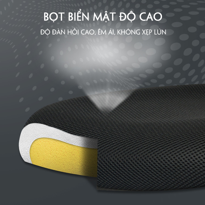 Ghế xoay văn phòng đệm cao su non thiết kế công thái học, đệm cao su non, bảo vệ lưng,tựa lưng và đầu điều chỉnh,lưới thoáng