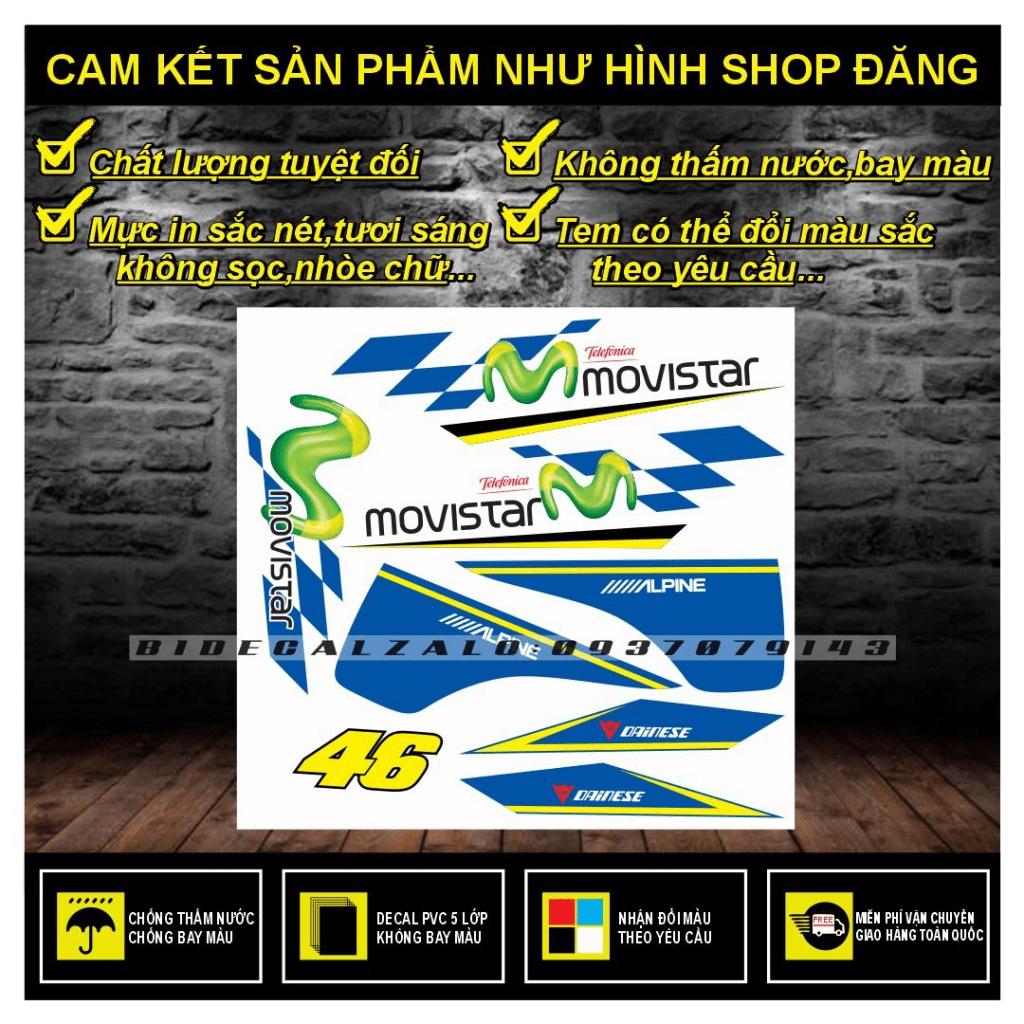 TEM RỜI MIO NHỎ ĐỜI ĐẦU MẪU MOVISTAR TRẤNG XANH - BI DECAL