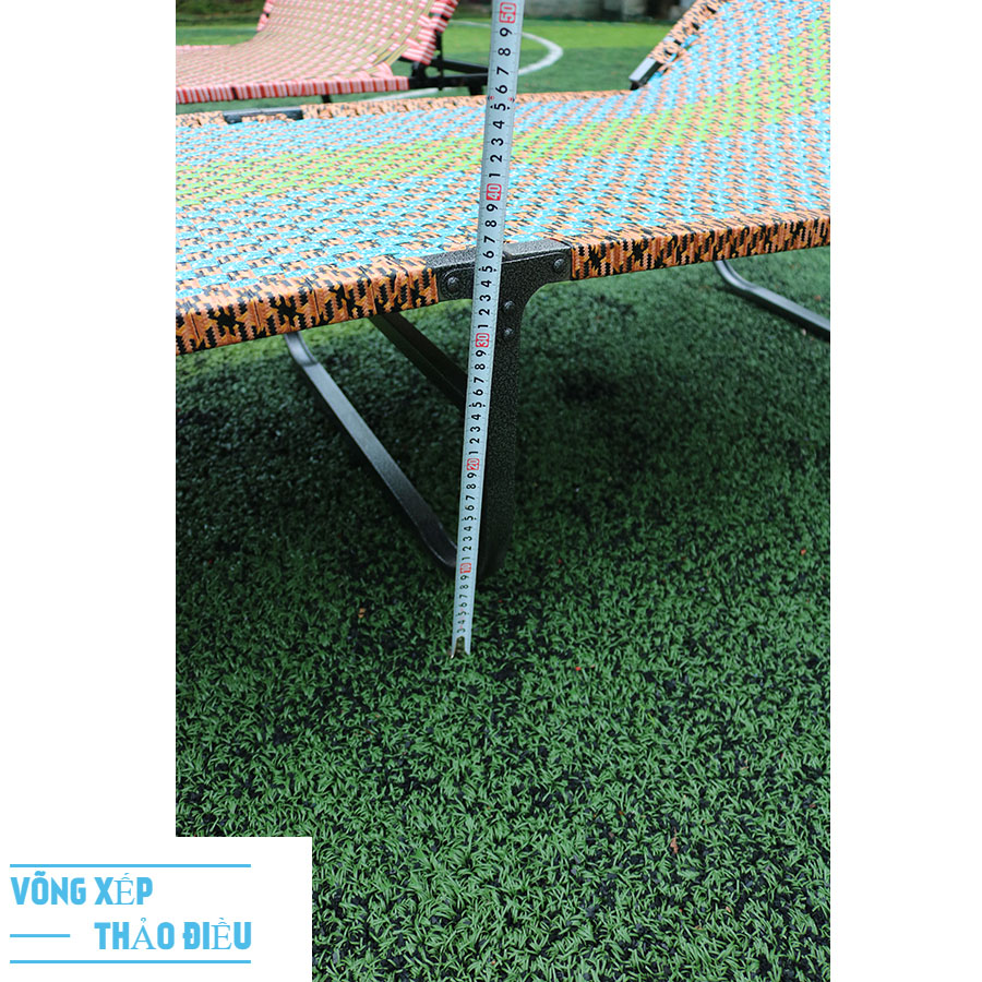 Giường xếp sơn tĩnh điện khung vuông dây đài loan rộng 72cm thương hiệu Võng Xếp Thảo Điều - G2
