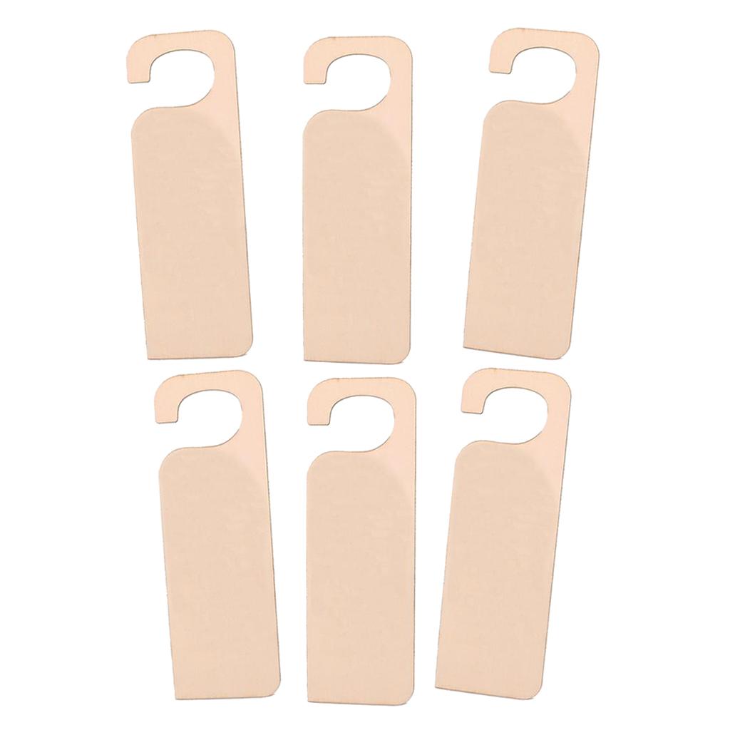 12pcs Unfinished Wood Door Knob Hangers DIY Craft Hanging Disturb Plaque