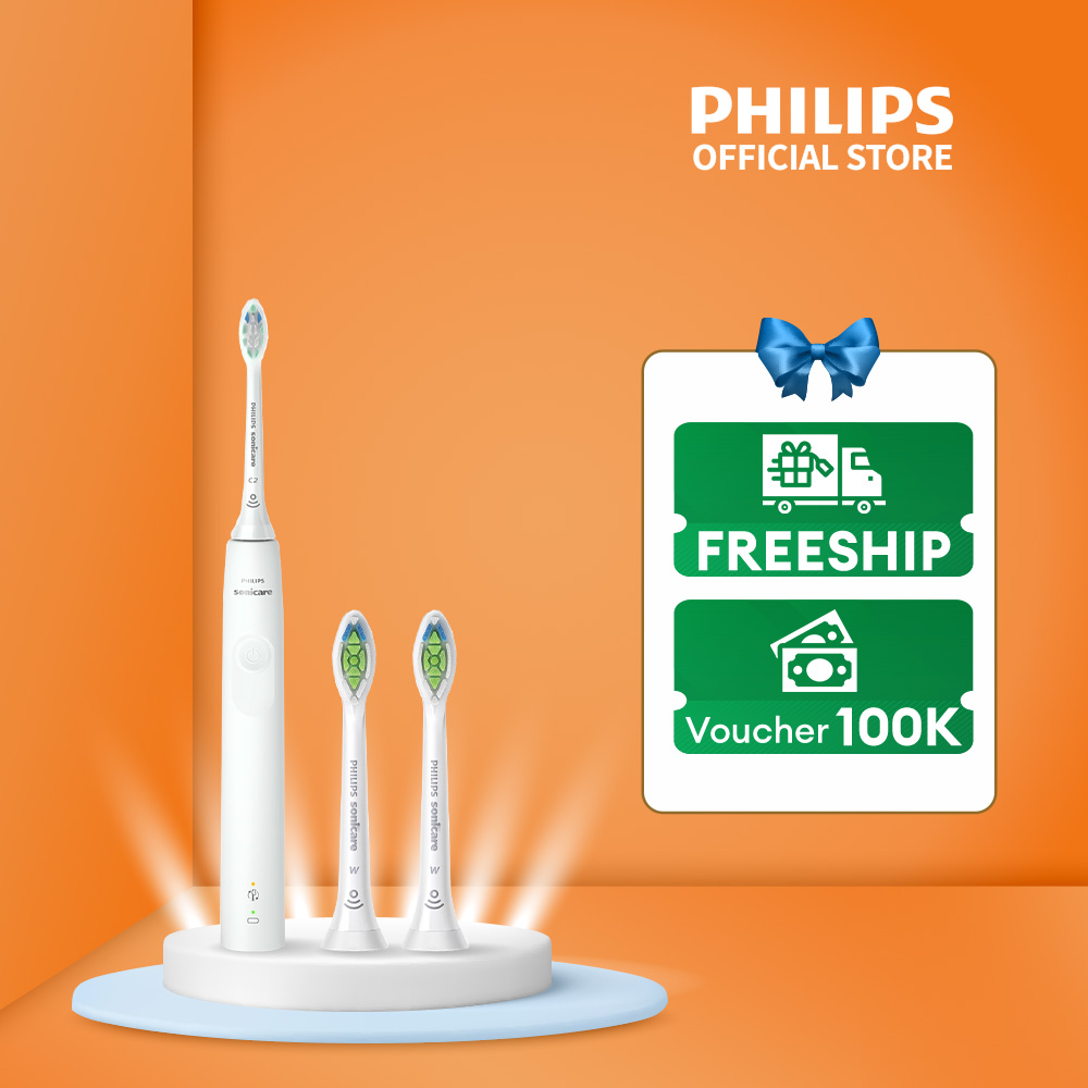 Bộ Bàn Chải Điện Philips Sonicare Hx367123 2 Đầu Bàn Chải Thay Thế Hx606267 Công Nghệ Sóng Âm, Bảo Hành 2 Năm
