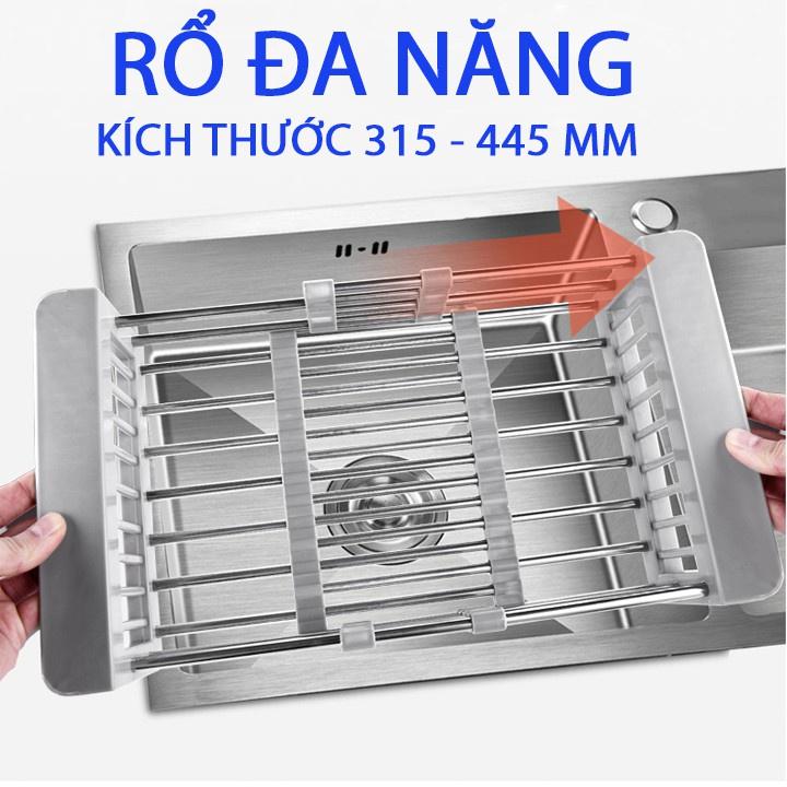 Kệ Giá Rổ Inox Gác Chậu Rửa Cao Cấp Đa Năng