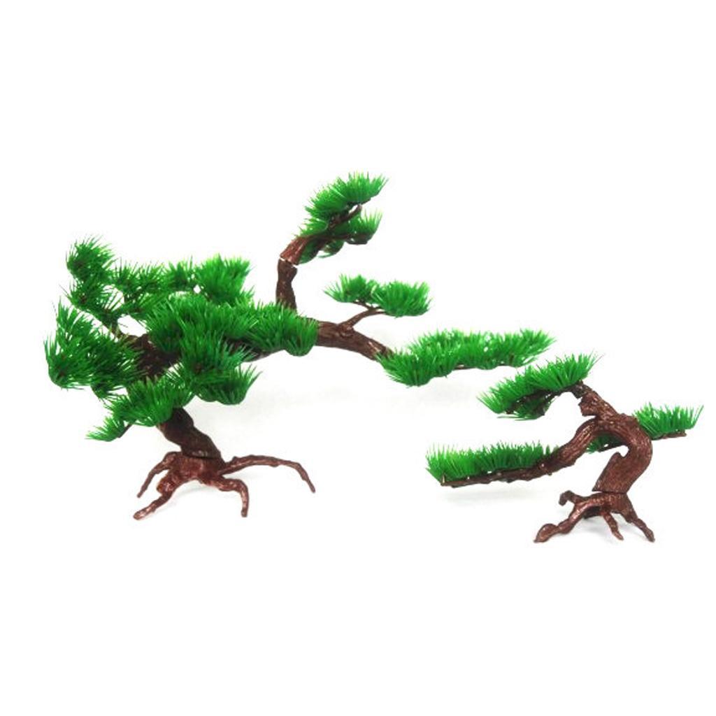 Fake Tree Underwater Aquatic Plant Grass  Tank Aquarium Ornament L