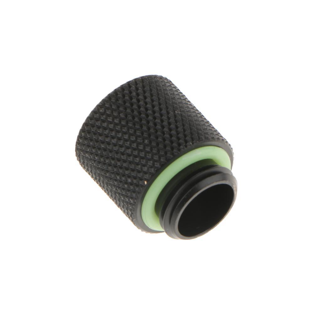 2-4pack Fitting Extender G1/4 Thread Matt Black Copper For PC Liquid Cooling