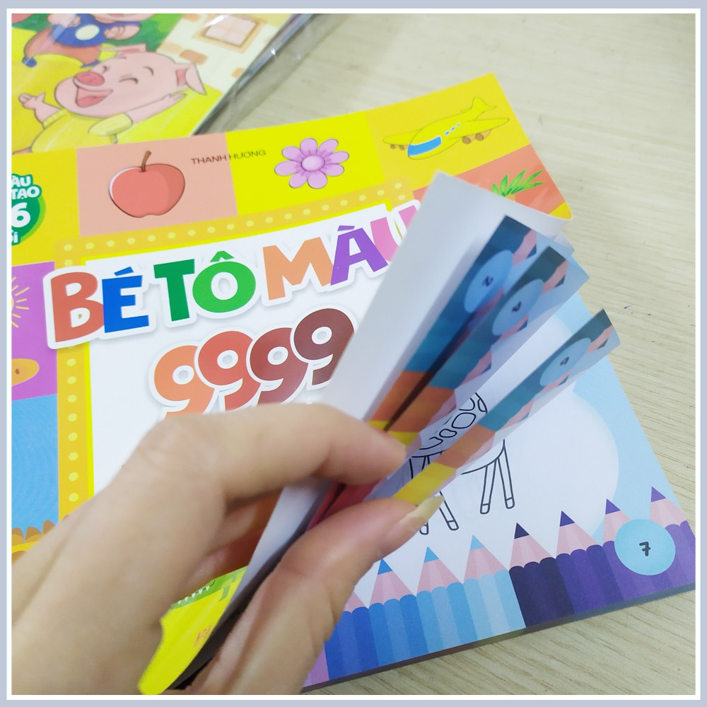 Sách - Bé tô màu 9999 song ngữ Anh Việt- Dành cho trẻ từ 2-6 tuổi