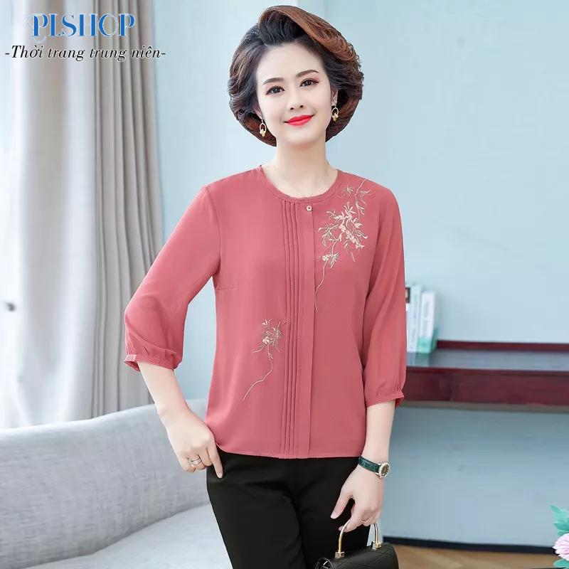 Đồ bộ cho mẹ trung niên sang trọng cao cấp, lịch sự. Thời trang trung niên nữ