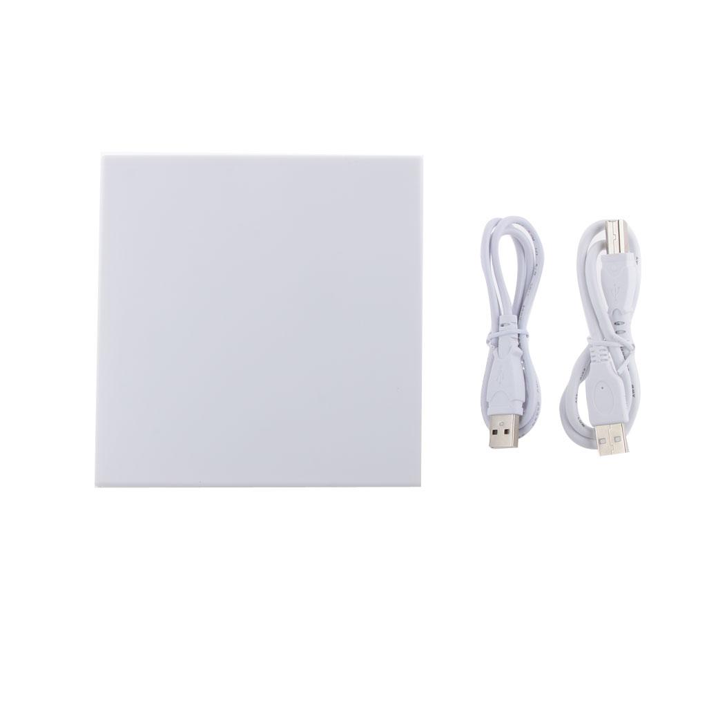External USB2.0 CD/DVD RW   Player Writer Burner for Netbook White