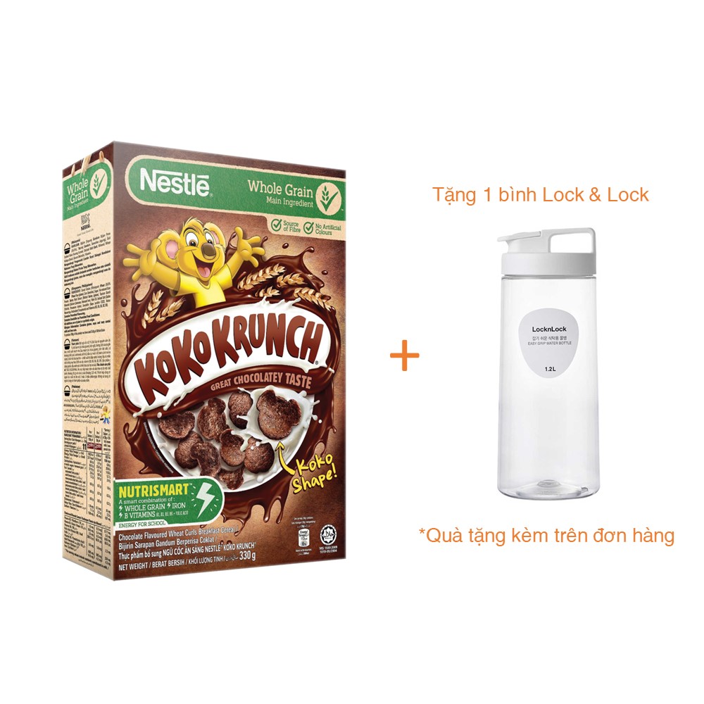 Ngũ cốc ăn sáng Nestlé Koko Krunch (330g) - [Tặng 1 bình Lock &amp; Lock]