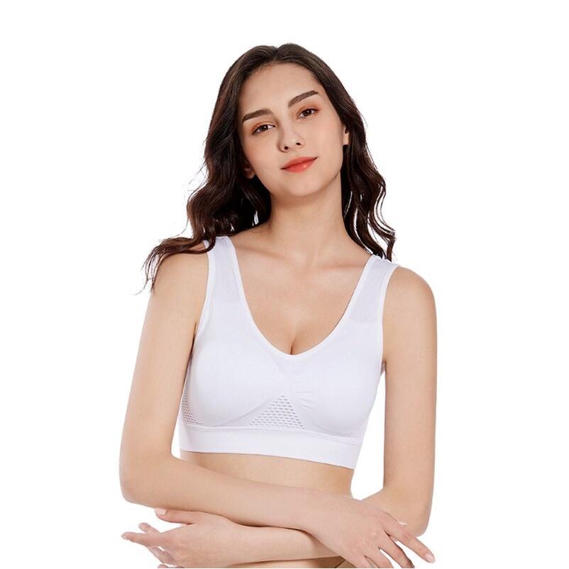 Women Sports Bra Breathable Mesh Sports Crop Top Push Up Gym Fitness Sport Underwear Female Seamless Running Yoga Bra