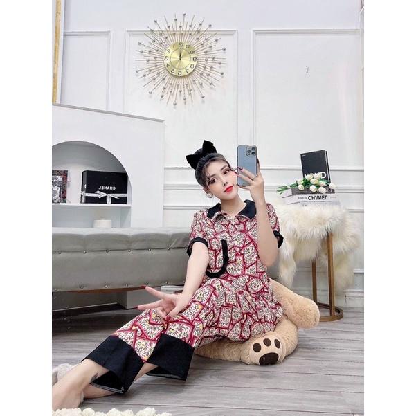 Đồ Bộ Nữ Bài, Hoa Văn, Chữ Vải Lụa Thái From Chuẩn, Mặc Nhà, Dạo Phố, Đi Chơi