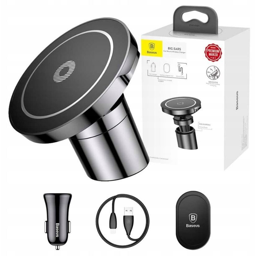 Đế giữ điện thoại tích hợp sạc không dây Baseus Big Ears Car Mount Wireless Charger- Hàng chính hãng