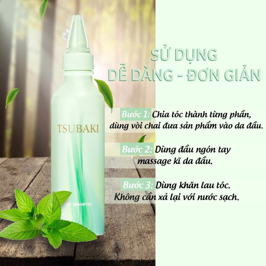 Dầu Gội Khô TSUBAKI Dry Shampoo 180ml