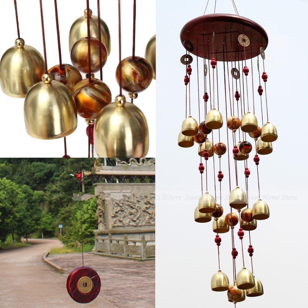 Chuông gió Đồng 10/13/ Bằng Gỗ gụ Đỏ Chuông, chuông phong thủy 206827 206828