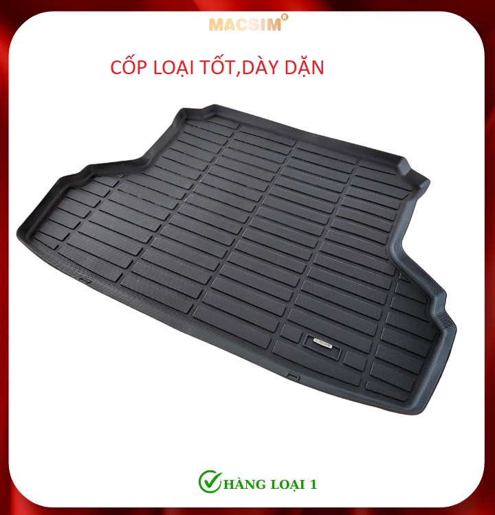 Thảm lót cốp xe ô tô Toyota Yaris 2023+ nhãn hiệu Macsim chất liệu TPE cao cấp màu đen