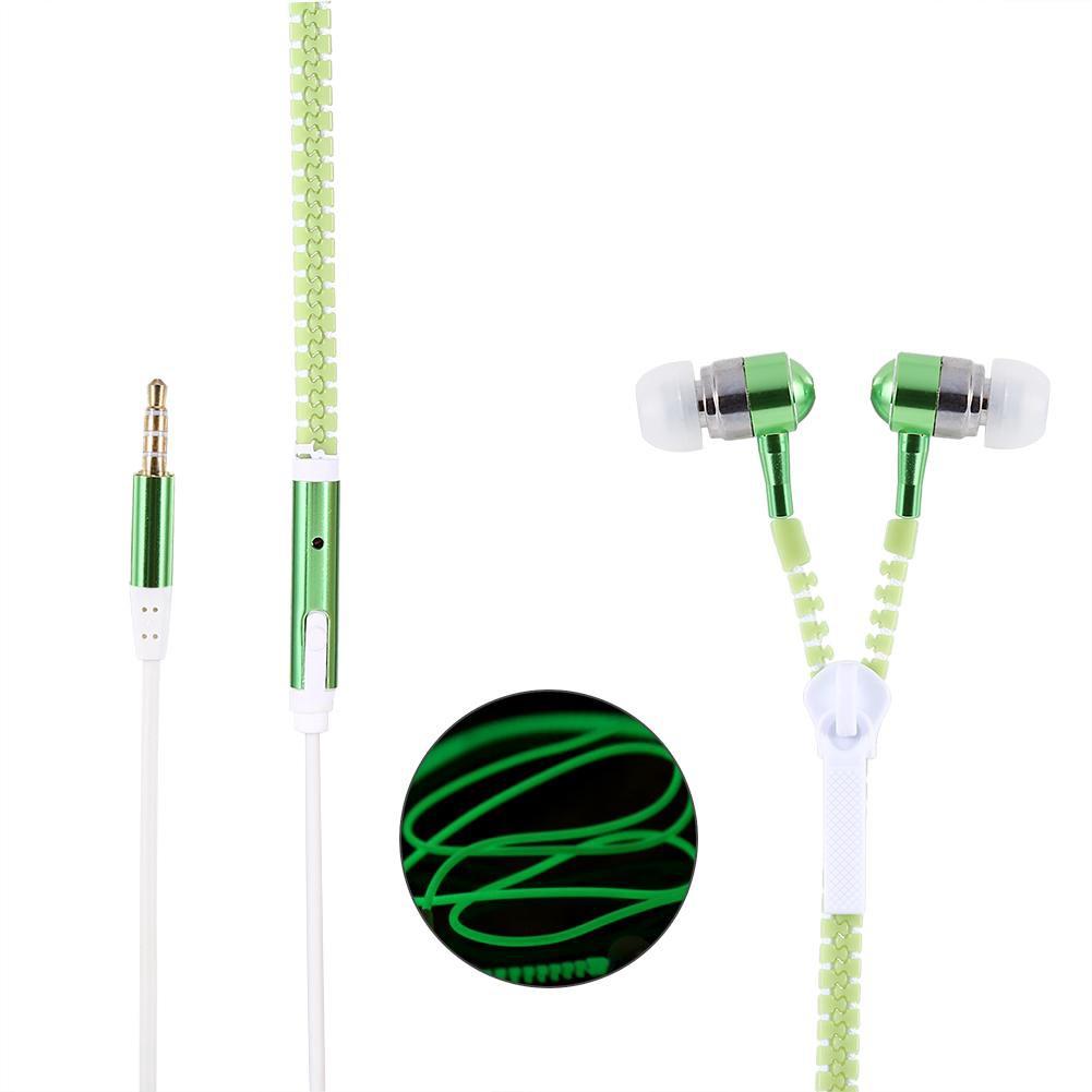 Tai nghe In-Ear dây khóa kéo phát sáng trong đêm squishyshop664