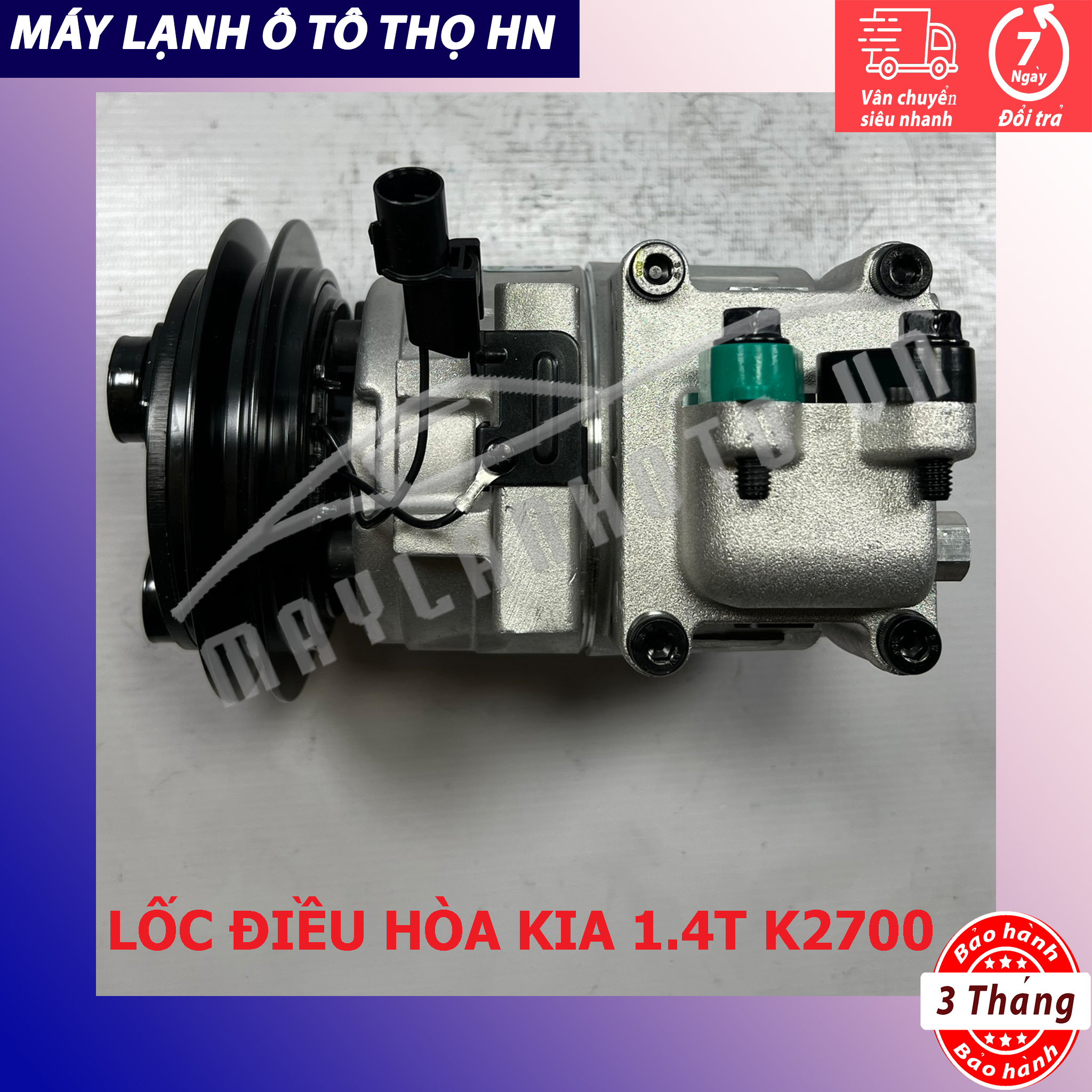 Lốc điều hòa (block,máy nén) Kia 1.4T K2700 - K3000 hàng xịn Hàn Quốc (hàng chính hãng nhập khẩu trực tiếp) 97701-4E201