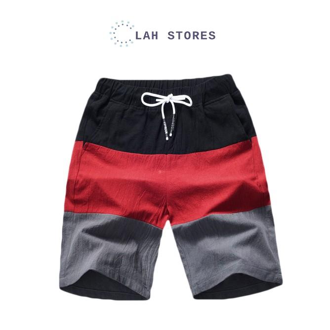 Quần short đũi nam nhập khẩu, phối 3 màu cá tính