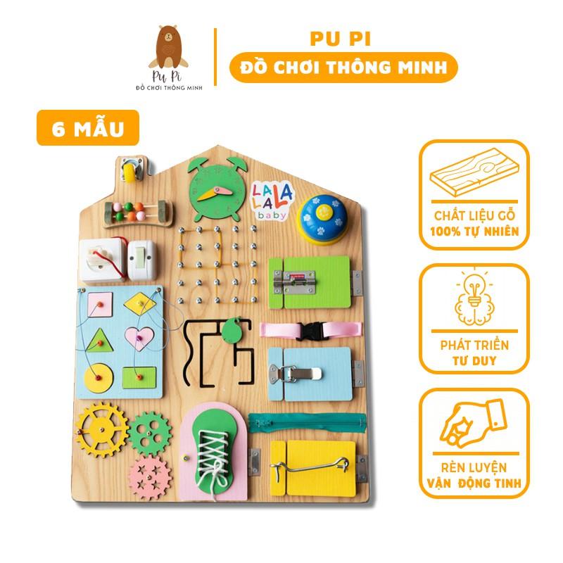 Bảng bận rộn - Busy board rèn luyện vận động tinh, kích thước 40x50x5cm