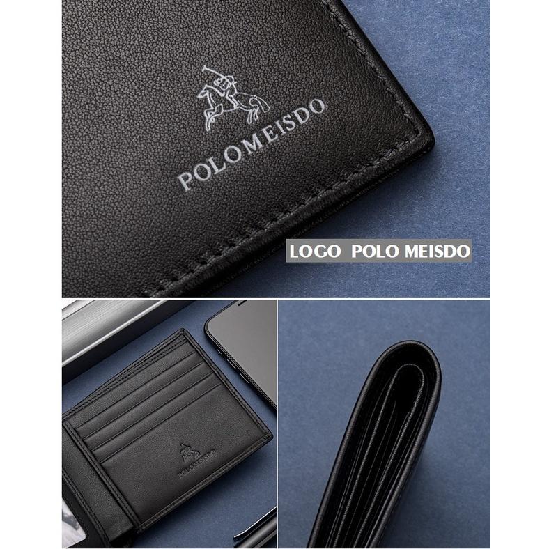 Bóp Da Nam Ví Da Bò Nam Cao Cấp Hàng Hiệu POLO MEISDO Sang Trọng Bảo Hành 24 Tháng