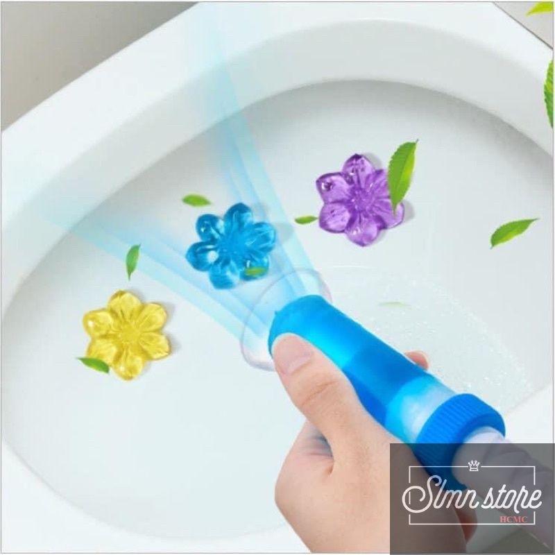 Gel khử mùi bồn cầu diệt khuẩn toilet hình bông hoa gel dính bồn cầu dạng thạch với 6 mùi thơm cho nhà vệ sinh.SD2_HoaKM