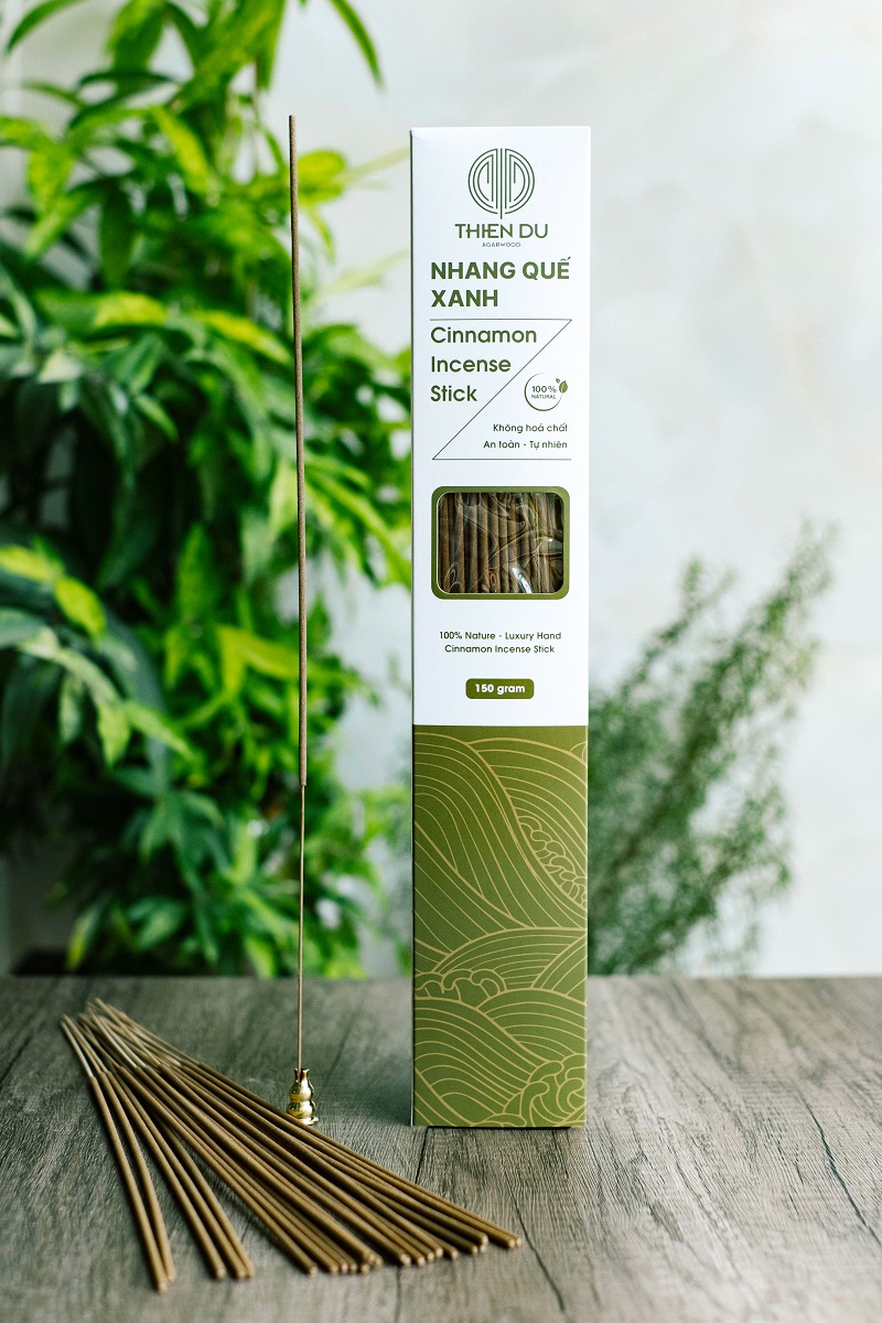 Nhang Lá Quế - Cinnamon Incense Stick - An Toàn Tuyệt Đối, Không Độc Hại, Ít Khói - Thiên Du Agarwood