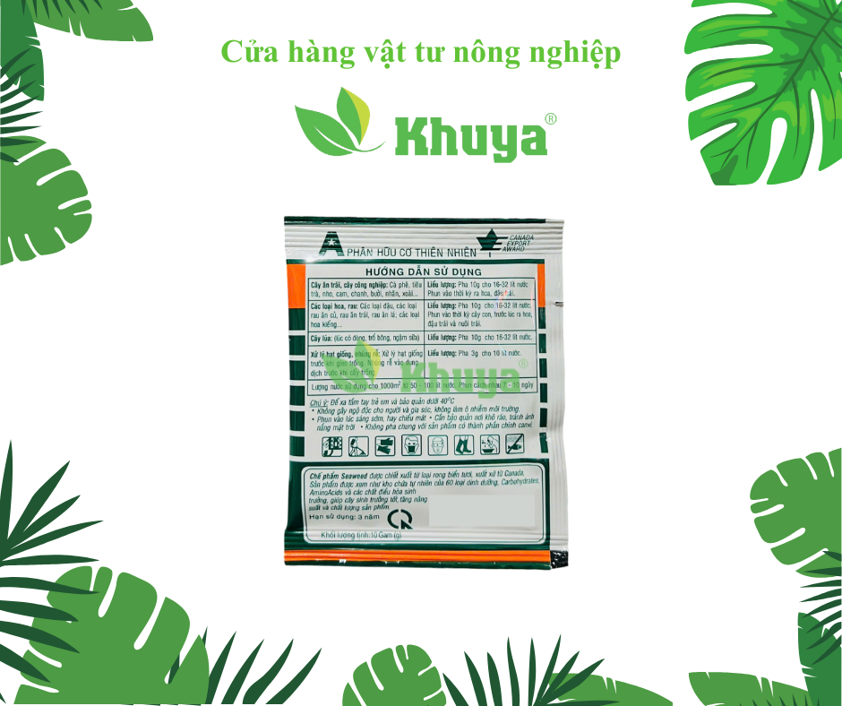 1 Gói Phân bón lá hữu cơ Seaweed Rong biển Canada 95%