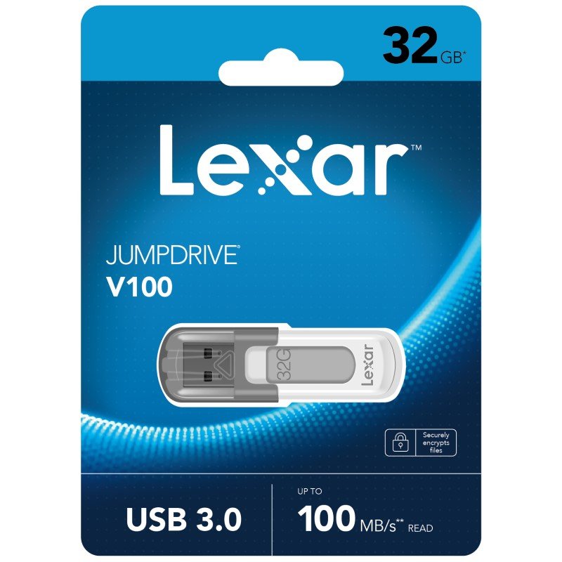 USB Lexar V100 JumpDrive 32GB / 64GB / 128GB - USB 3.0 - Hàng Chính Hãng