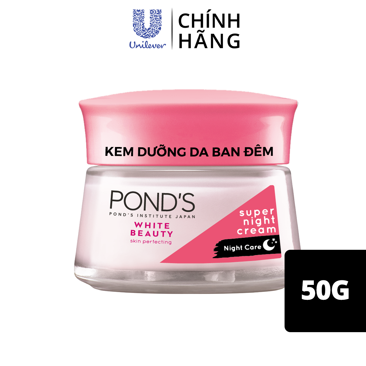 Kem dưỡng da ban đêm POND'S dưỡng ẩm da cho da sáng mịn căng mướt 50g