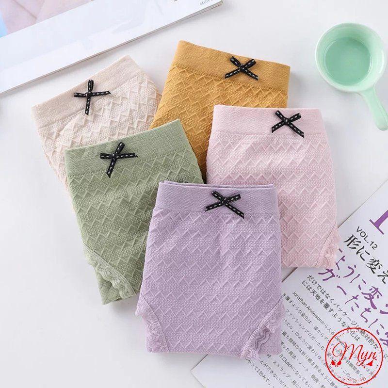 QUẦN LÓT NỮ QUẦN CHIP NỮ COTTON GÂN ĐÍNH NƠ CO GIÃN 4 CHIỀU SIÊU XỊN XÒ