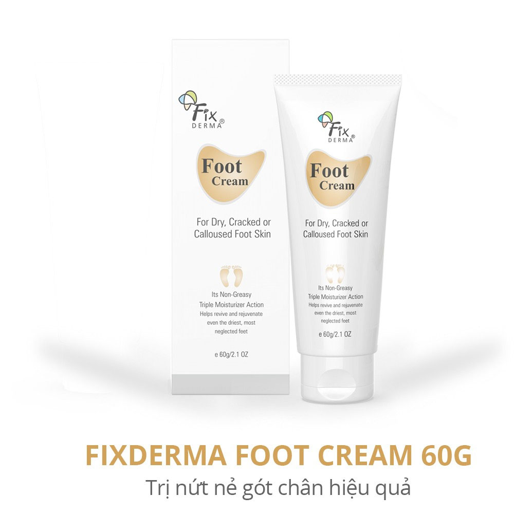 FIXDERMA KEM DƯỠNG HỔ TRỢ GIẢM NỨT GÓT CHÂN FOOT CREAM 60G