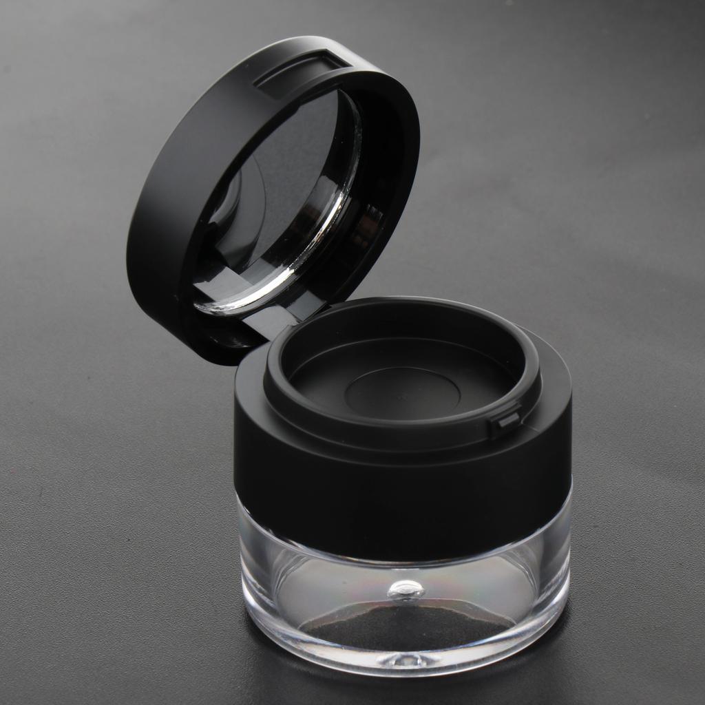 2x Empty Loose Powder Jar Refillable Cosmetic Container Travel Container