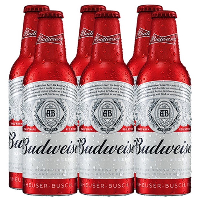 Thùng bia Budweiser Aluminum 355ml x 24 chai nhôm