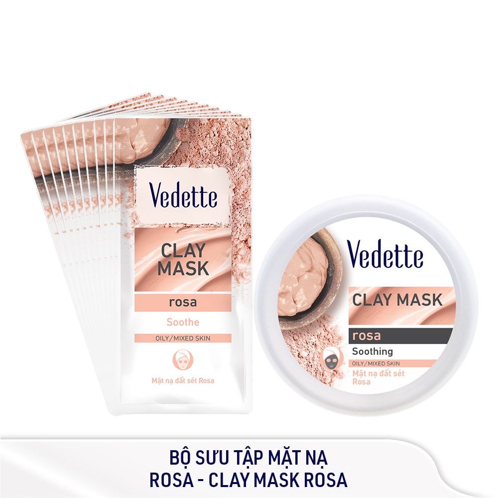 Bộ sưu tập mặt nạ Vedette Rosa - Clay Mask ROSA