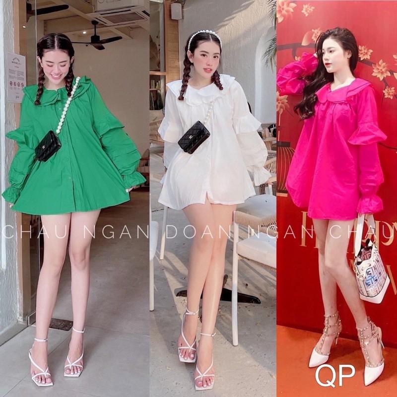 Áo sơmi cổ sen bèo