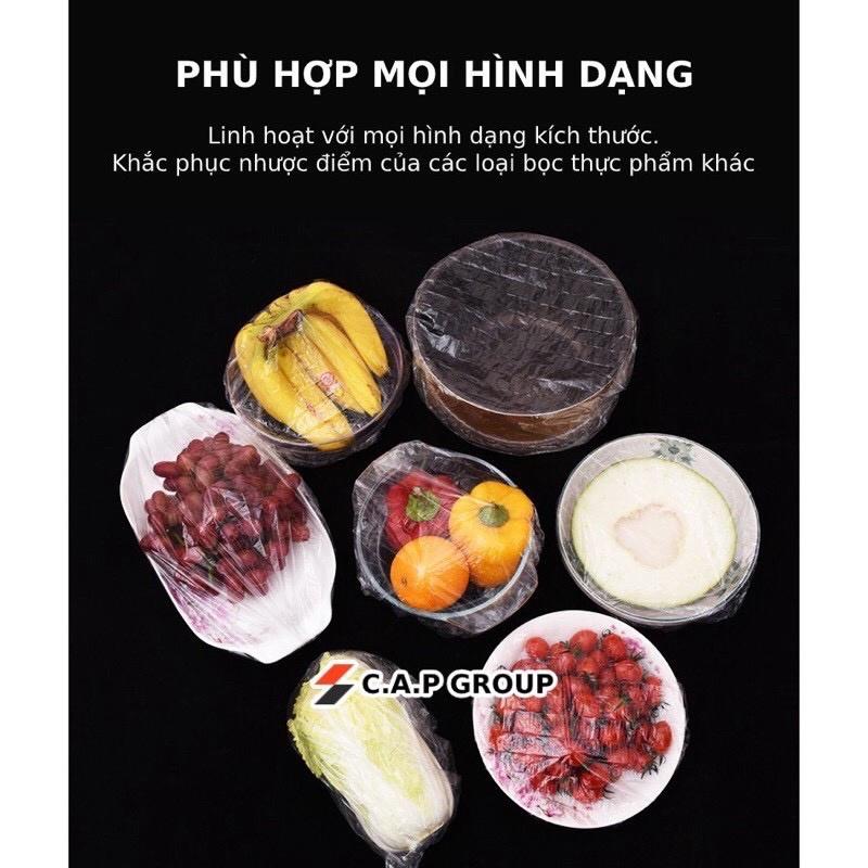 Màng Bọc Thực Phẩm Có Chun Co Dãn Tái Sử Dụng Được Kèm Túi Gấu Combo 100 chiếc