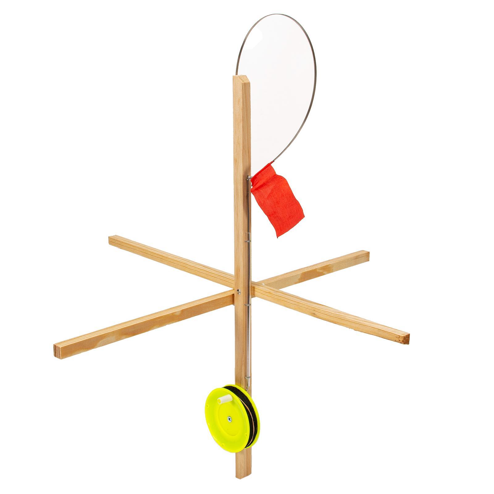 Ice Fishing Tip up Fishing Rod  Collapsible with  and Spoon Net Automatic Fishing Device Portable Fishing Tools Accessories