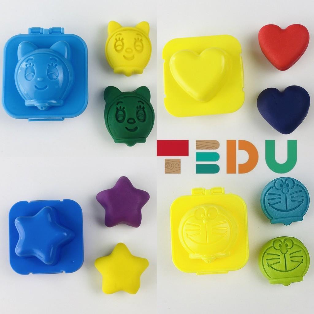 1 Khuôn 3D bento chơi bột nặn đất nặn an toàn