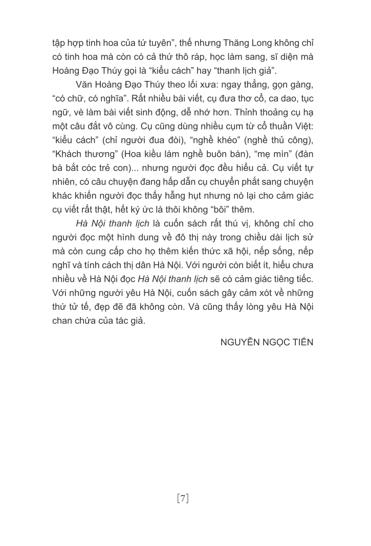 Sách Hà Nội Thanh Lịch (Tái Bản 2020)