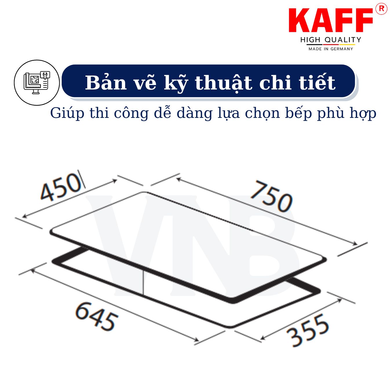 Bộ Bếp ga âm KAFF KF- 608I bao gồm: Bếp ga + chảo chống dính cao cấp + bộ van ga - Hàng chính hãng