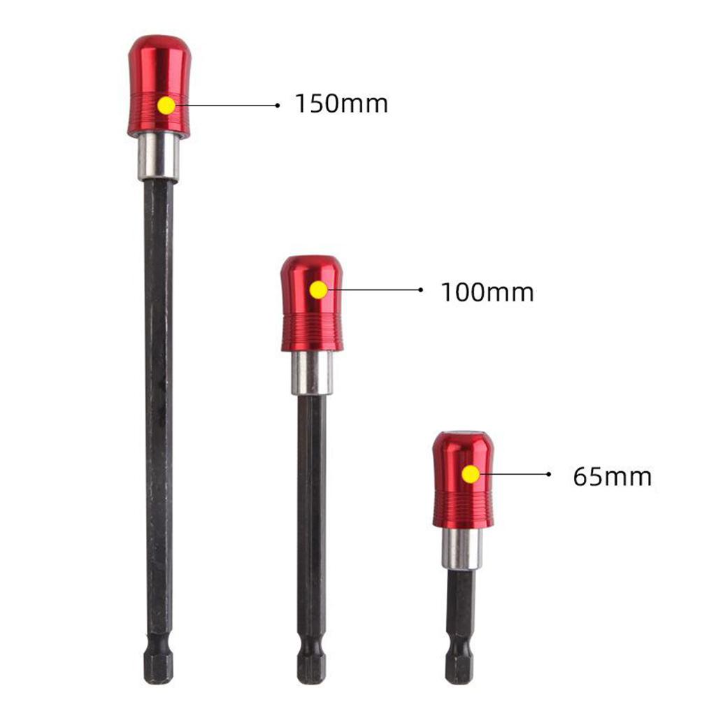 1/4" Hex Shank Quick Release Magnetic Holder Extension 3pcs Red