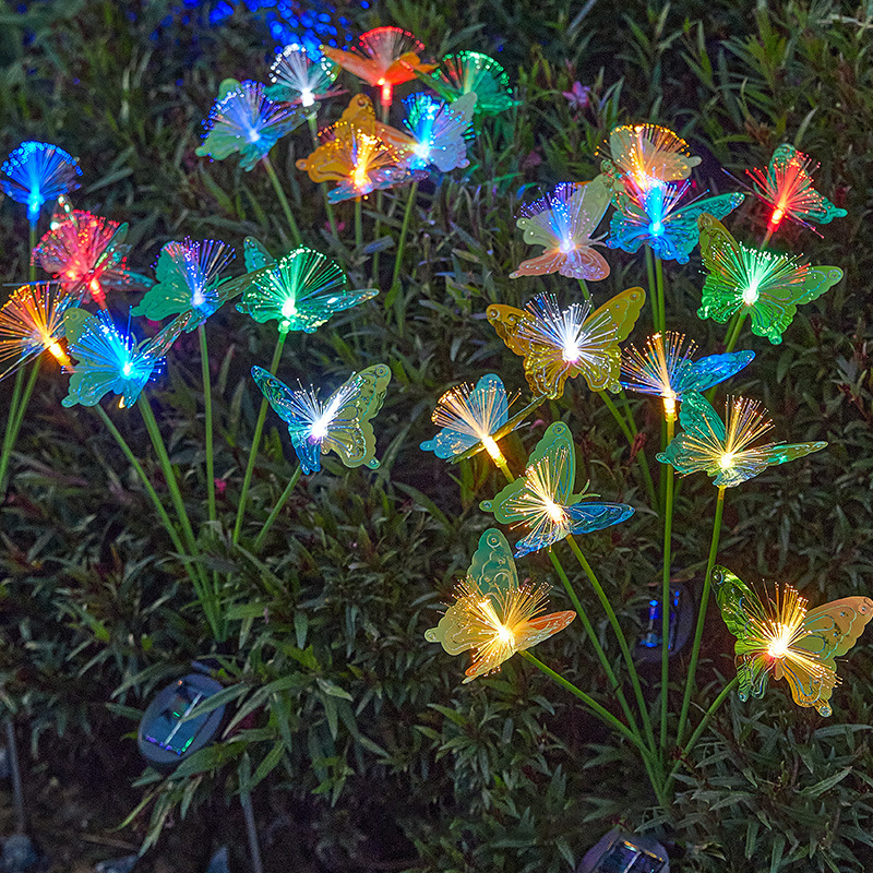 Đèn Trang Trí Năng Lượng Mặt Trời Hình Bướm, 8 Bóng LED, Chống Chọi Mọi Thời Tiết - DA3026