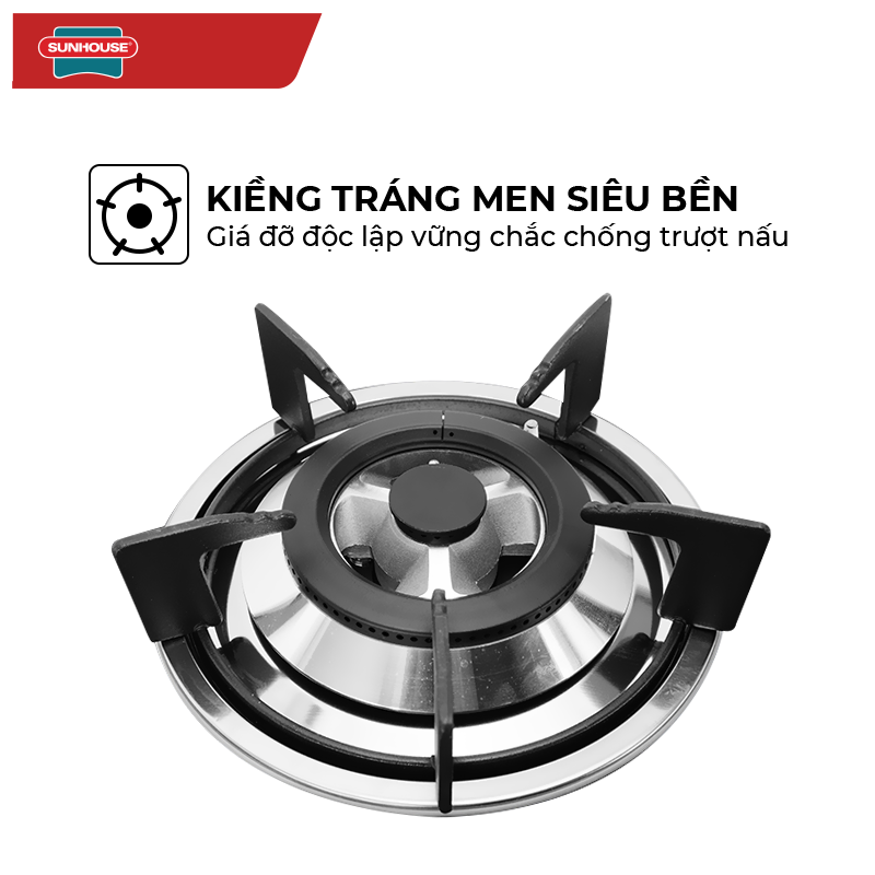 Bếp Gas Âm Đôi Mặt Kính Sunhouse SHB5546MT - Hàng Chính Hãng