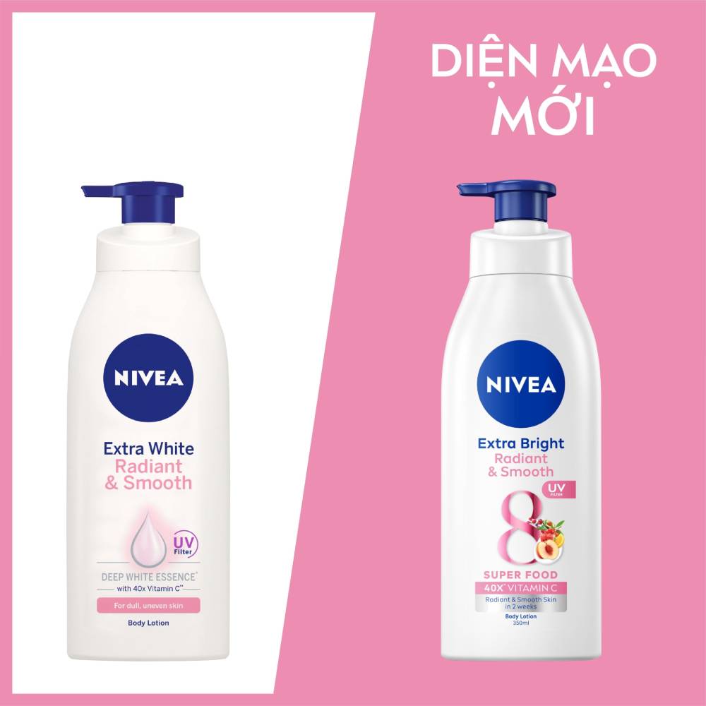 (B2B)Sữa Dưỡng Thể NIVEA Extra Bright Dưỡng Sáng Da Mịn Da (350 ml)