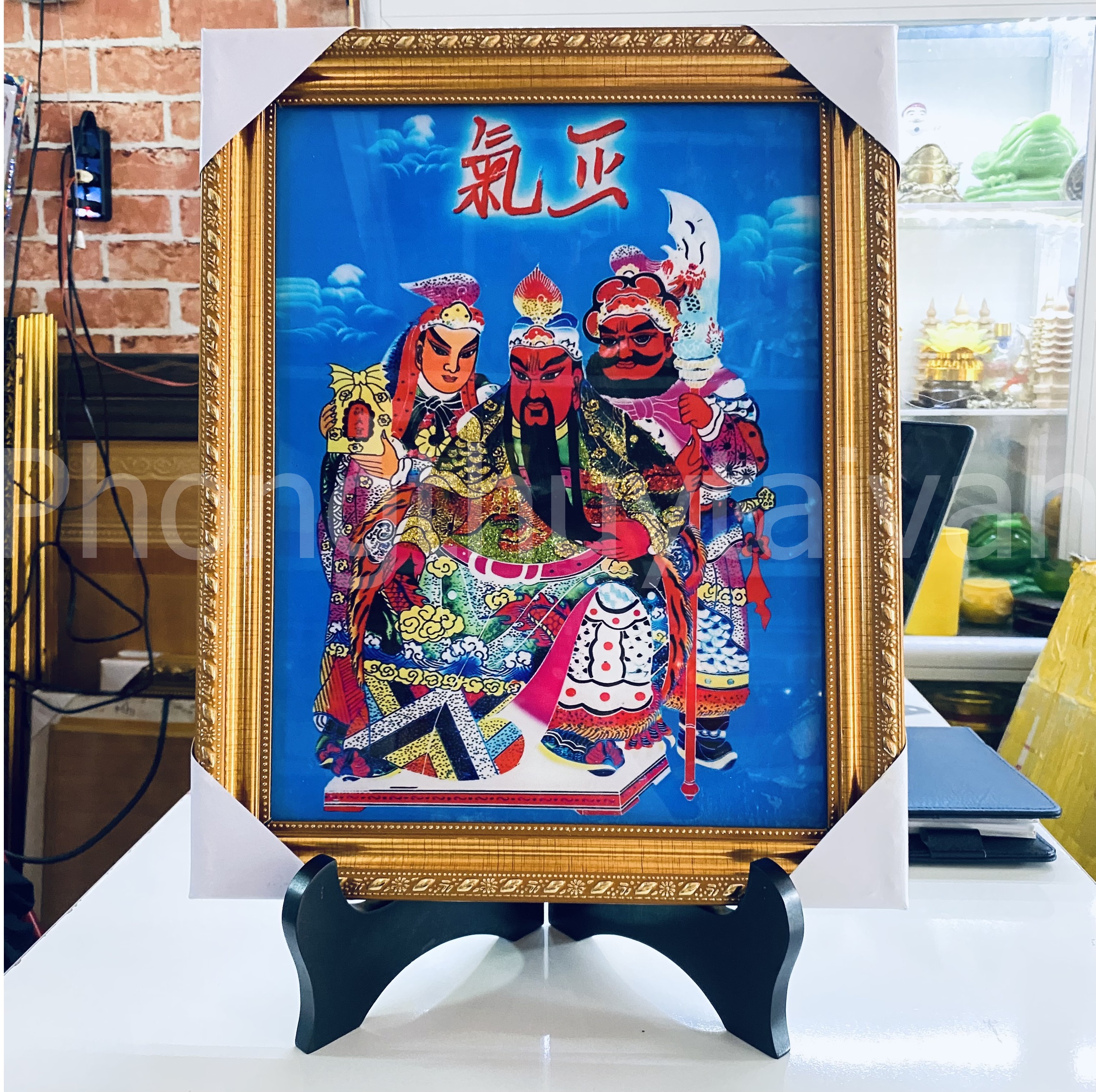 Bài vị Tam Thánh ĐẾ QUÂN 27*35cm - tặng kèm bột ngũ vị bao sái sản phẩm.