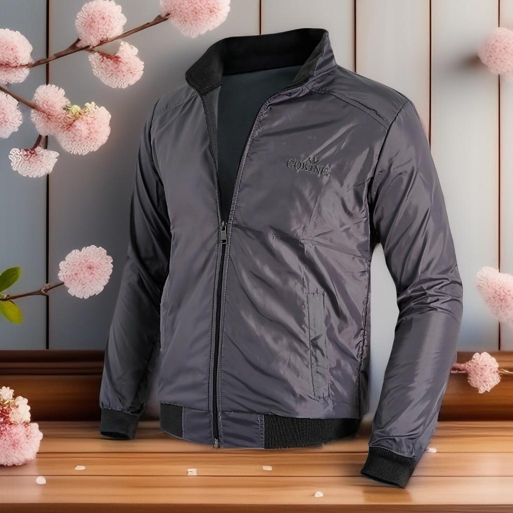 Áo Khoác Dù Cách Nhiệt Goking Cho Nam Nữ, Áo Khoác Gió Hàng Hiệu Việt Nam Cao Cấp, Chống Gió Lạnh, Giữ Ấm Cơ Thể - Xám - Xl Khoảng 65 - 77Kg