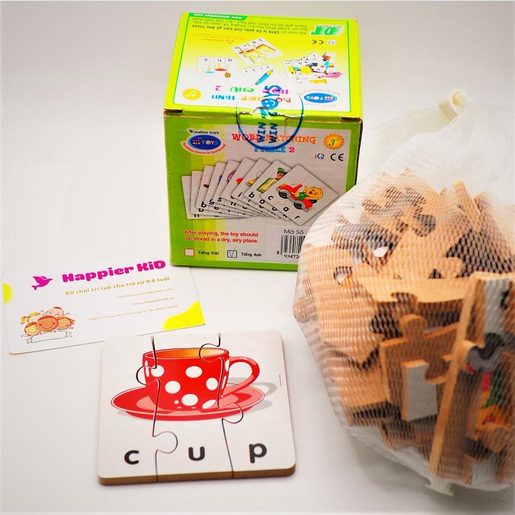 Đồ chơi gỗ ghép hình Winwintoys, học chữ Tiếng Anh, mẫu 2